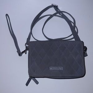 Gray Vera Bradley wristlet or crossbody
